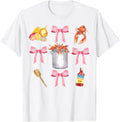 Pink Bow Cute Coquette Crawfish Clean Girl Aesthetic - Adult & Kids T-Shirts, Sweatshirts & Hoodies apparel design preview 1