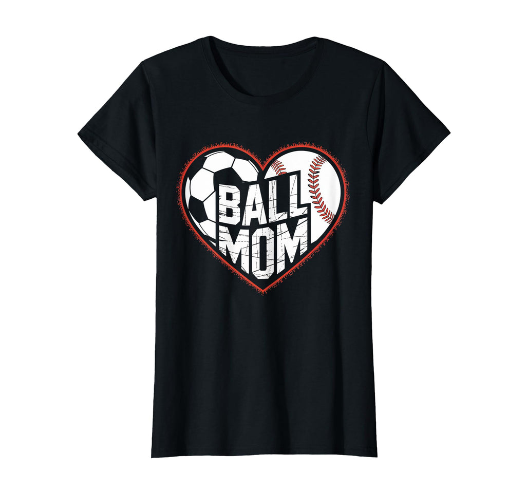 Mom Both Soccer Baseball Sports Mom T-Shirt - Custom Art Print Unisex - T-Shirt, Sweatshirt, Hoodie