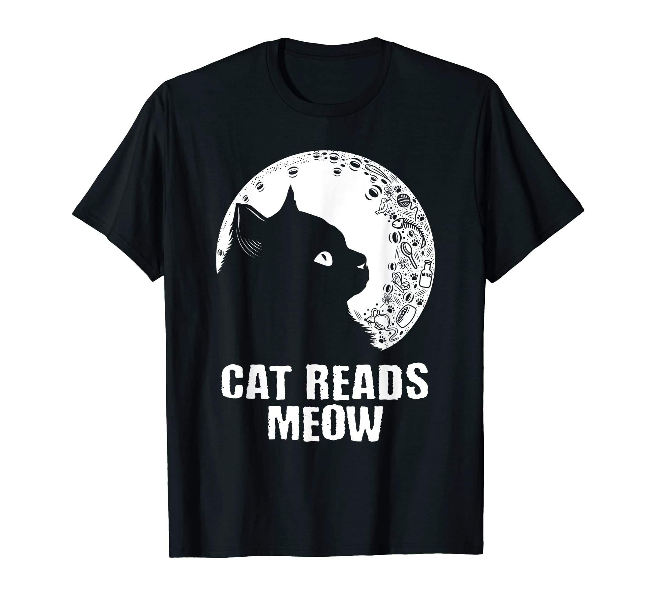 Cat Reads Meow Funny Cat Lover T-Shirt - Casual Everyday Wear Unisex - T-Shirt, Sweatshirt, Hoodie