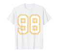 Number 98 Red Yellow White Football T-Shirt - Trendy Graphic for Adults - T-Shirt, Sweatshirt, Hoodie