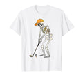 Skeleton Golf Halloween Golfer Golf T-Shirt - Fun Novelty Design Men Women - T-Shirt, Sweatshirt, Hoodie