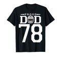 Custom Number 78 Proud Football Dad T-Shirt - Minimalist Print for Adults - T-Shirt, Sweatshirt, Hoodie