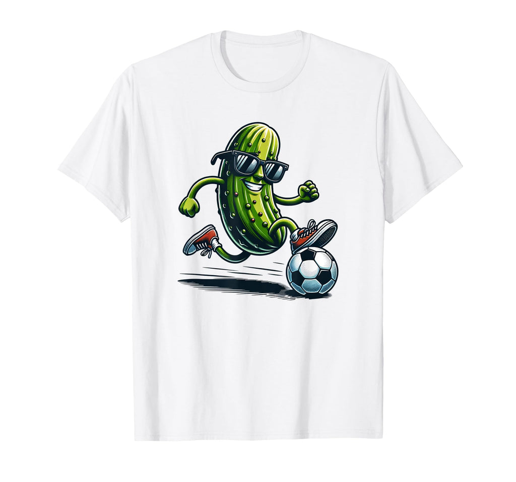 Funny Pickle Playing Soccer And Wearing T-Shirt - Novelty Apparel Unisex - T-Shirt, Sweatshirt, Hoodie