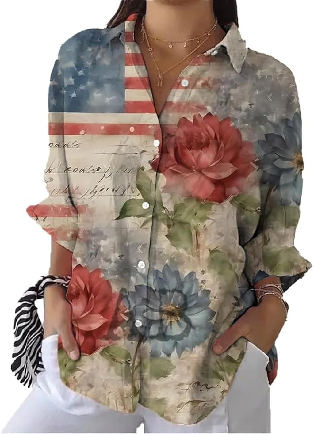 Women's Cotton and Linen Independence Day American - Adult & Kids T-Shirts, Sweatshirts & Hoodies apparel design preview 1