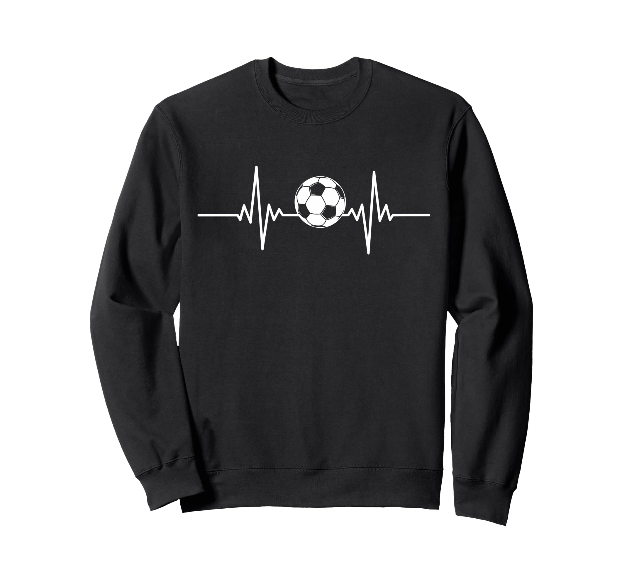 Soccer Heartbeat Soccer Ball Sweatshirt - Casual Everyday Wear Unisex - T-Shirt, Sweatshirt, Hoodie