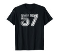 Number 57 Baseball Football Soccer T-Shirt - Minimalist Print Men Women - T-Shirt, Sweatshirt, Hoodie