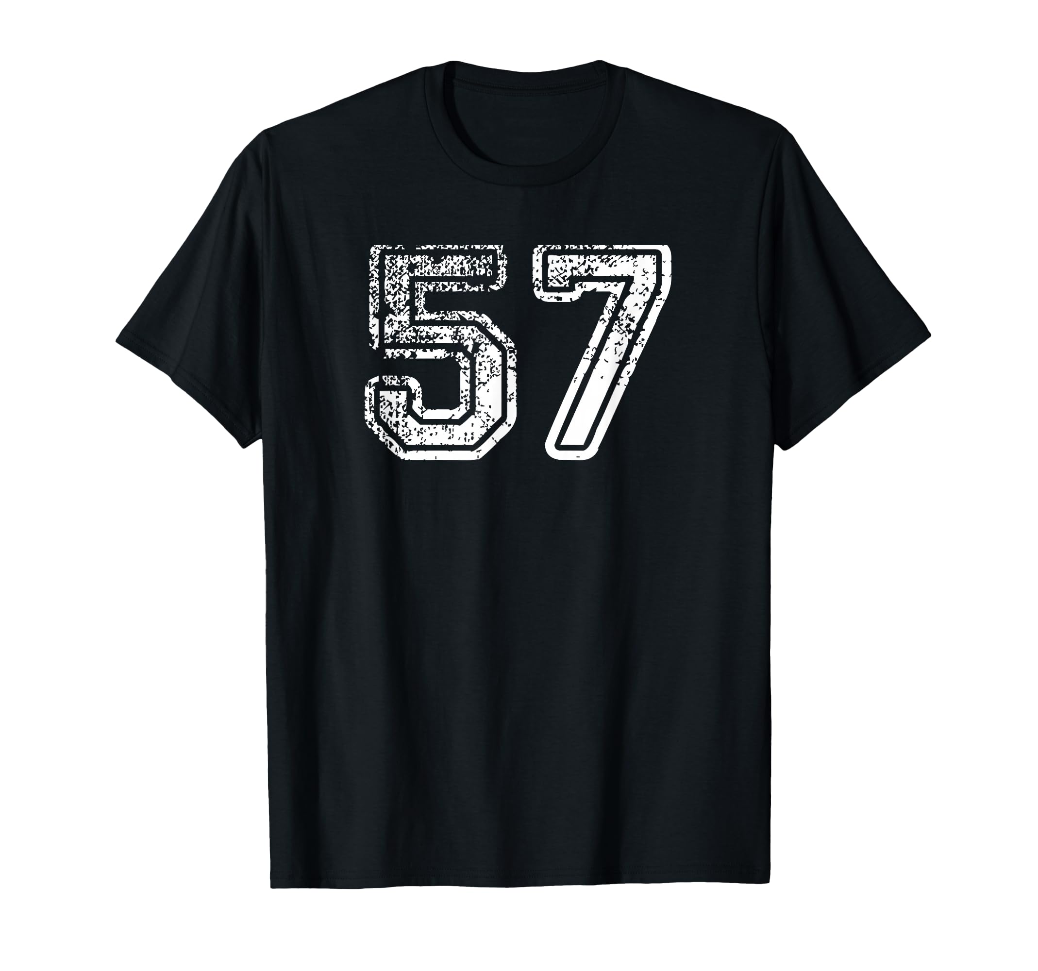Number 57 Baseball Football Soccer T-Shirt - Minimalist Print Men Women - T-Shirt, Sweatshirt, Hoodie