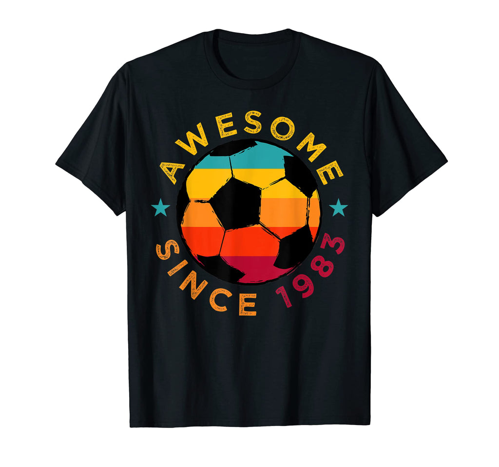 Awesome Since 1983 Soccer Birthday T-Shirt - Novelty Apparel Men Women - T-Shirt, Sweatshirt, Hoodie