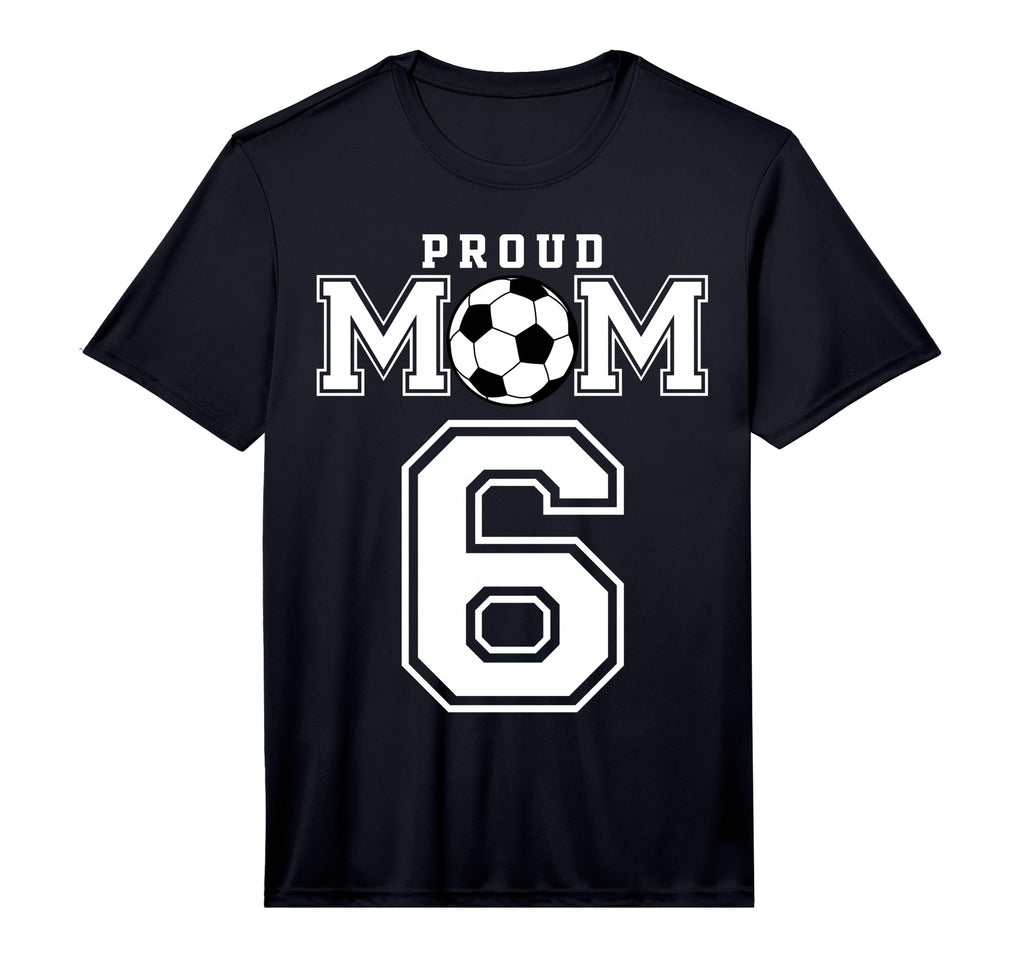 Number 6 Custom Proud Soccer Futbol T-Shirt - Custom Art Print for Adults - T-Shirt, Sweatshirt, Hoodie