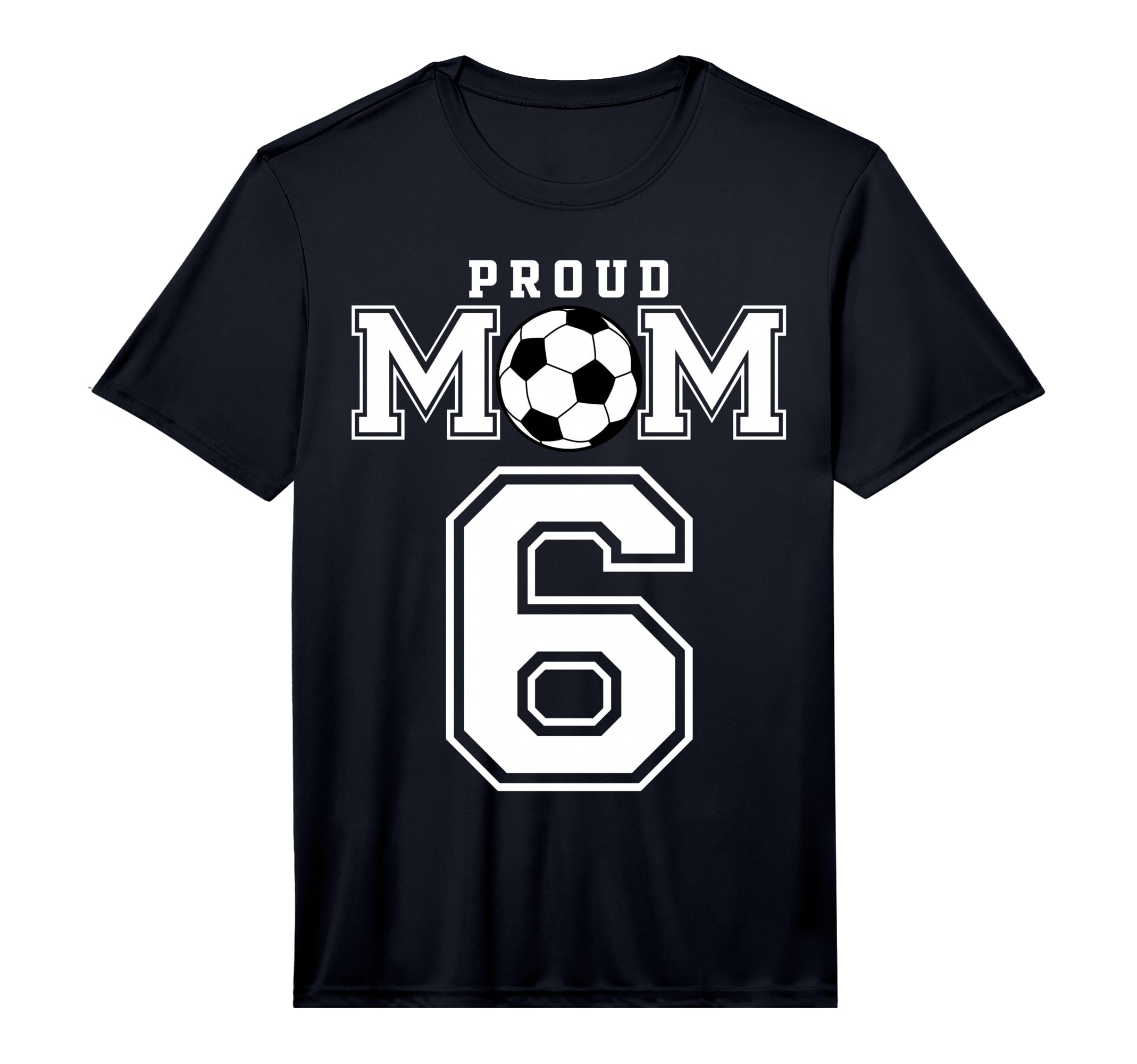 Number 6 Custom Proud Soccer Futbol T-Shirt - Custom Art Print for Adults - T-Shirt, Sweatshirt, Hoodie