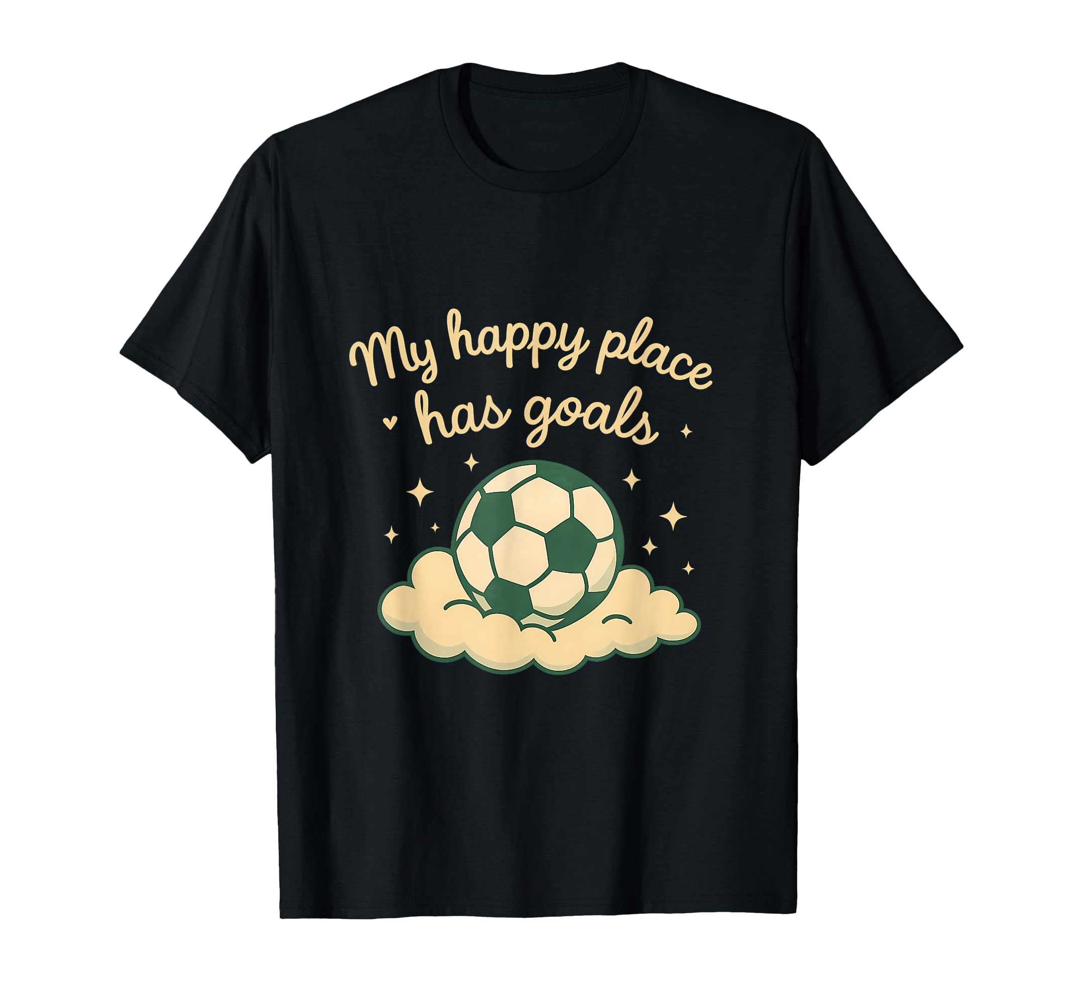 My Happy Place Has Goals Pastel Soccer T-Shirt - Trendy Graphic Men Women - T-Shirt, Sweatshirt, Hoodie