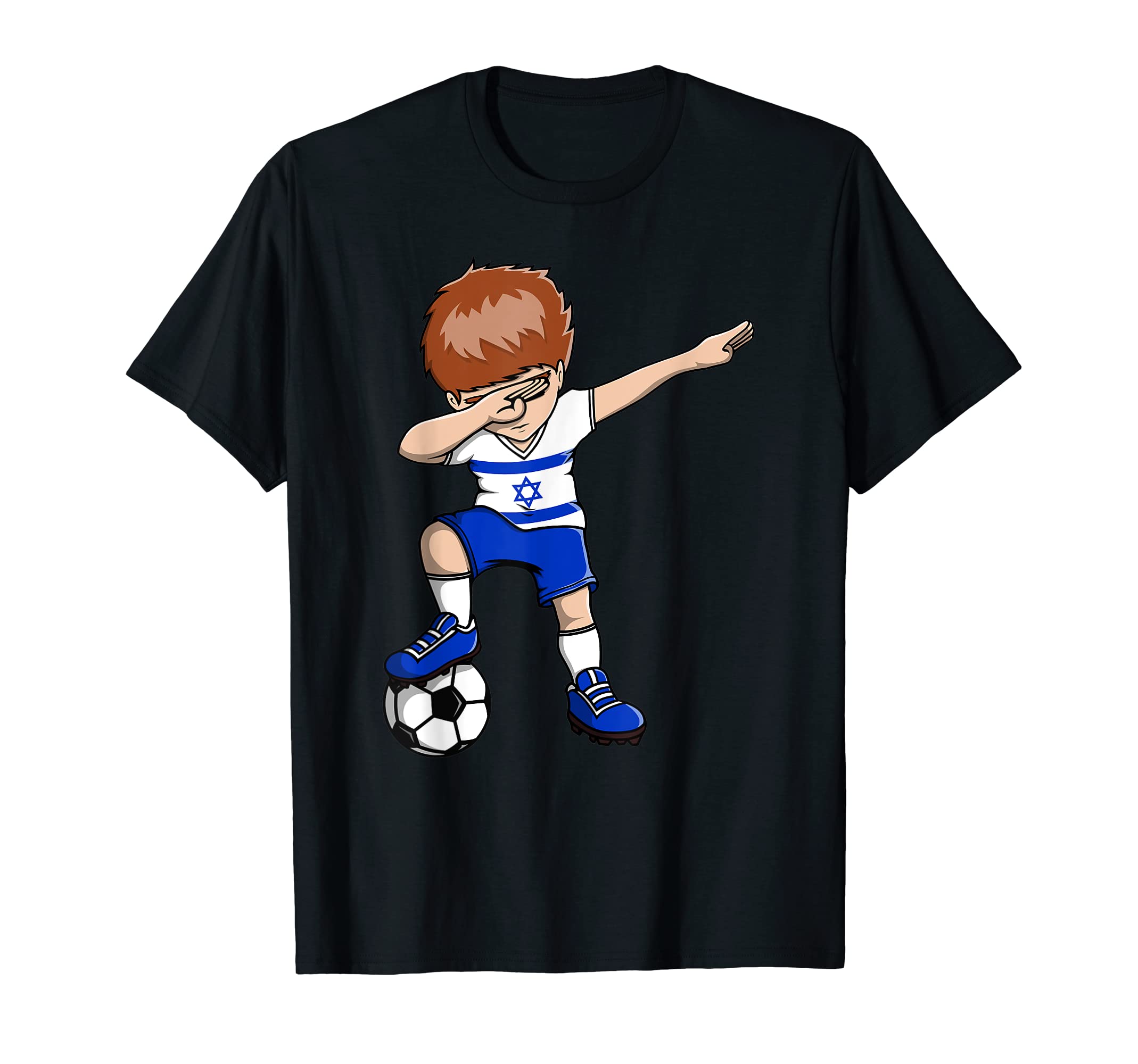 Dabbing Soccer Israel Jersey Israeli T-Shirt - Minimalist Print for Adults - T-Shirt, Sweatshirt, Hoodie