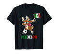 Mexico Soccer Reindeer Mexican Flag Soccer T-Shirt - Unique Graphic Unisex - T-Shirt, Sweatshirt, Hoodie