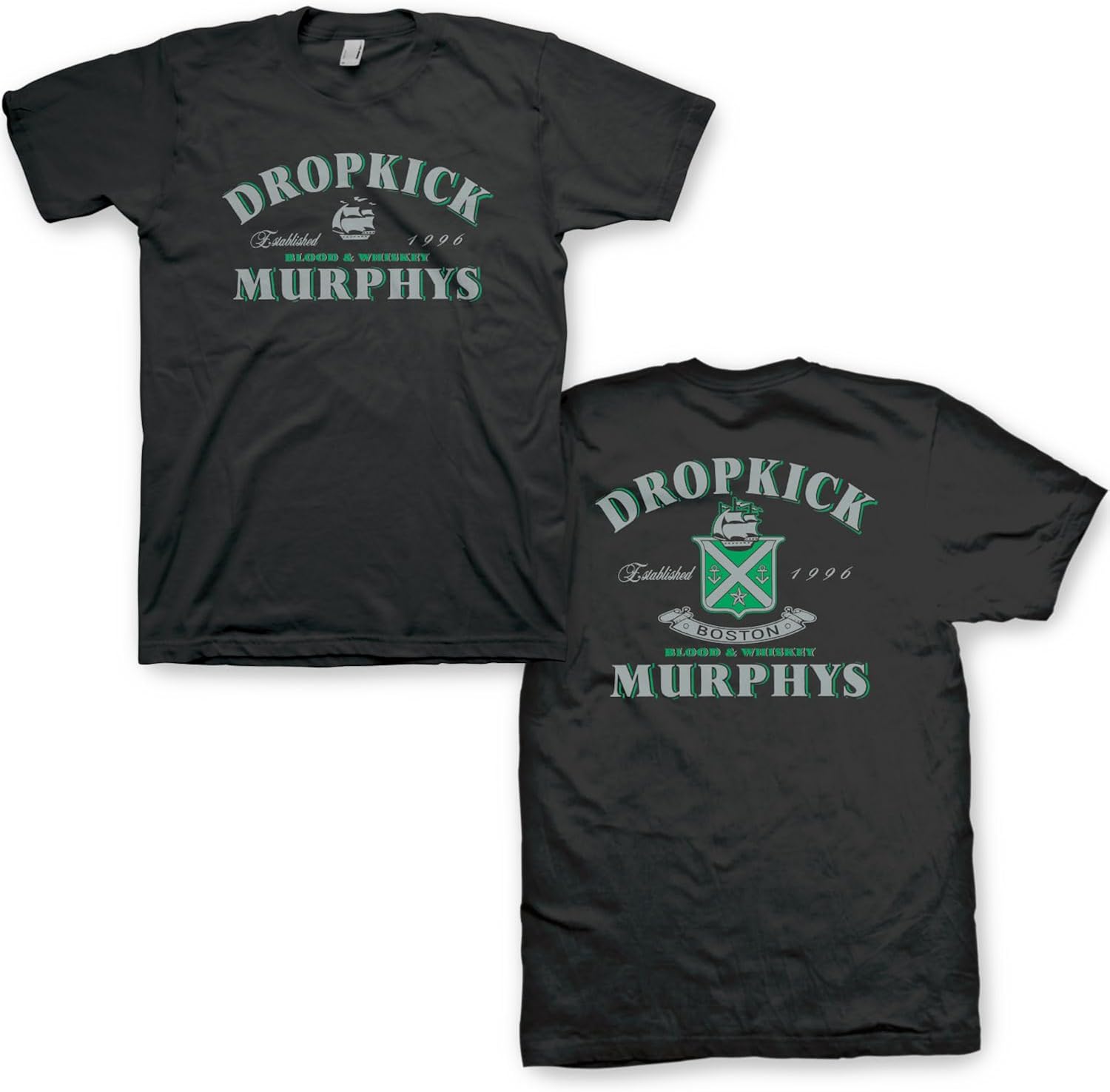 Dropkick Murphys Blood Whiskey Est. '96 Mens Black - Adult & Kids T-Shirts, Sweatshirts & Hoodies apparel design preview 1