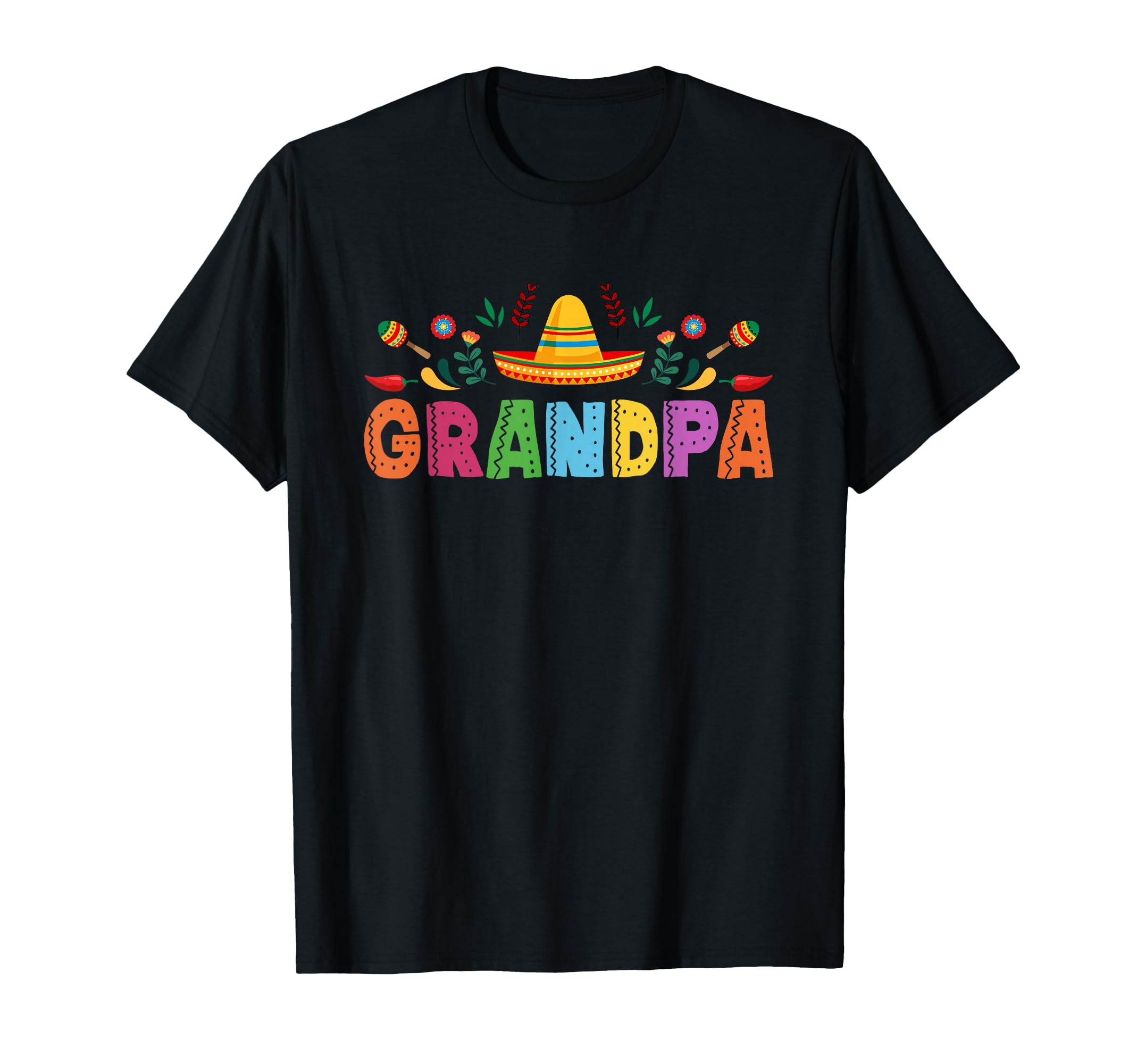 Grandpa Mexican Fiesta Bday T-Shirt - Casual Everyday Wear for Adults - T-Shirt, Sweatshirt, Hoodie