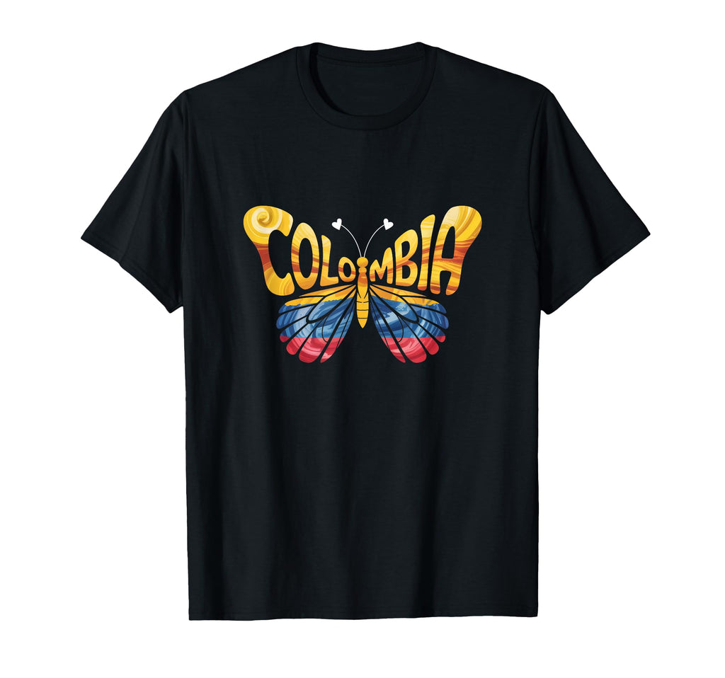 Colombia Butterfly Colombian Flag T-Shirt - Aesthetic Graphic Men Women - T-Shirt, Sweatshirt, Hoodie