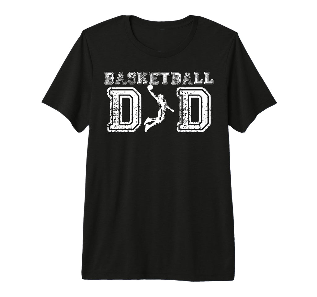 Basketball Dad Daddy Papa Father Tri T-Shirt - Minimalist Print for Adults - T-Shirt, Sweatshirt, Hoodie