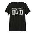 Basketball Dad Daddy Papa Father Tri T-Shirt - Minimalist Print for Adults - T-Shirt, Sweatshirt, Hoodie