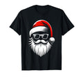 Santa Hat Beard Sunglasses Grandpa Dad T-Shirt - Graphic Print Unisex - T-Shirt, Sweatshirt, Hoodie