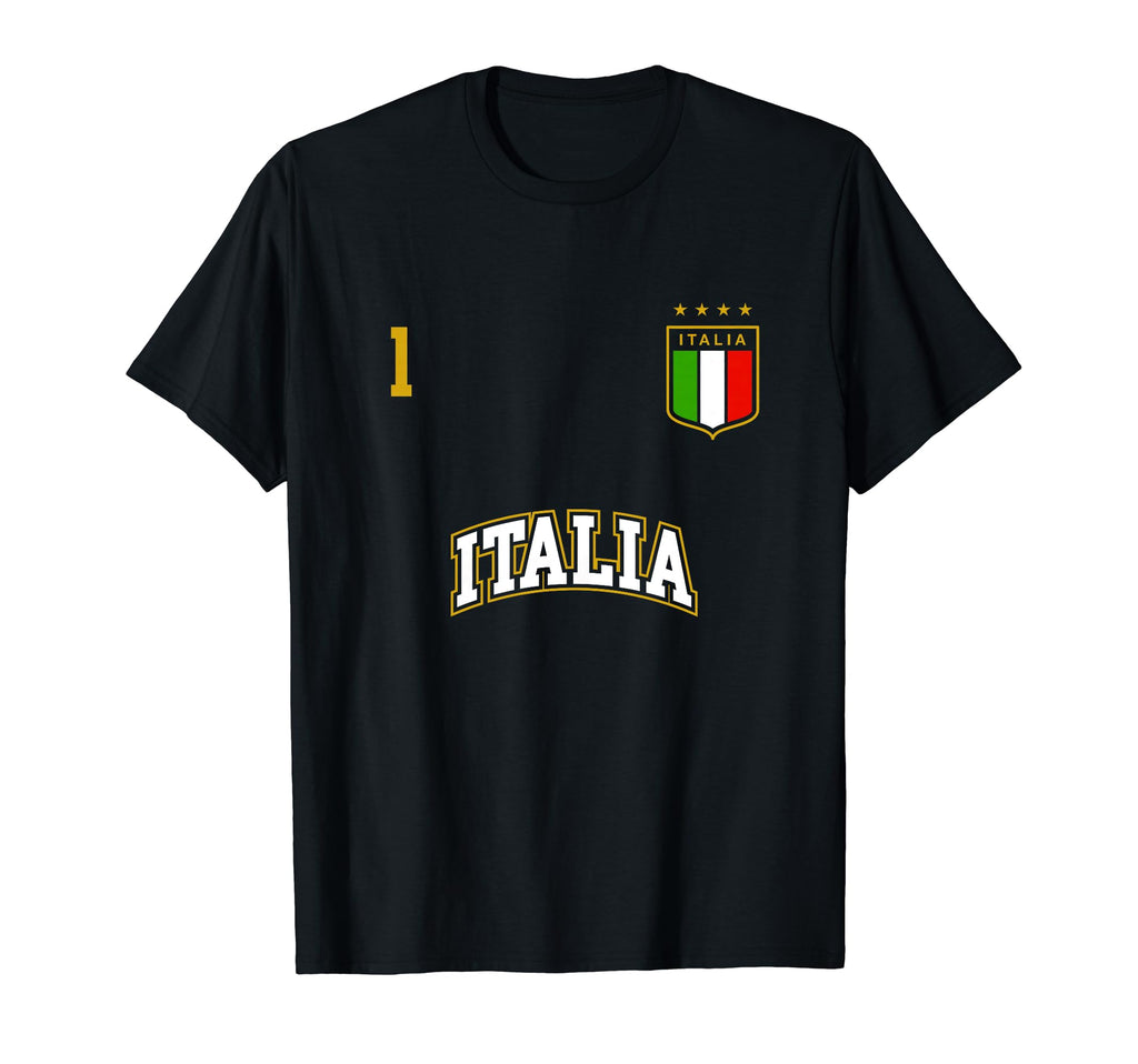 Italia Team Sports Number 1 Soccer T-Shirt - Aesthetic Graphic Men Women - T-Shirt, Sweatshirt, Hoodie