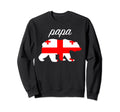 Papa Bear Georgia Flag Georgian Sweatshirt - Aesthetic Graphic for Adults - T-Shirt, Sweatshirt, Hoodie
