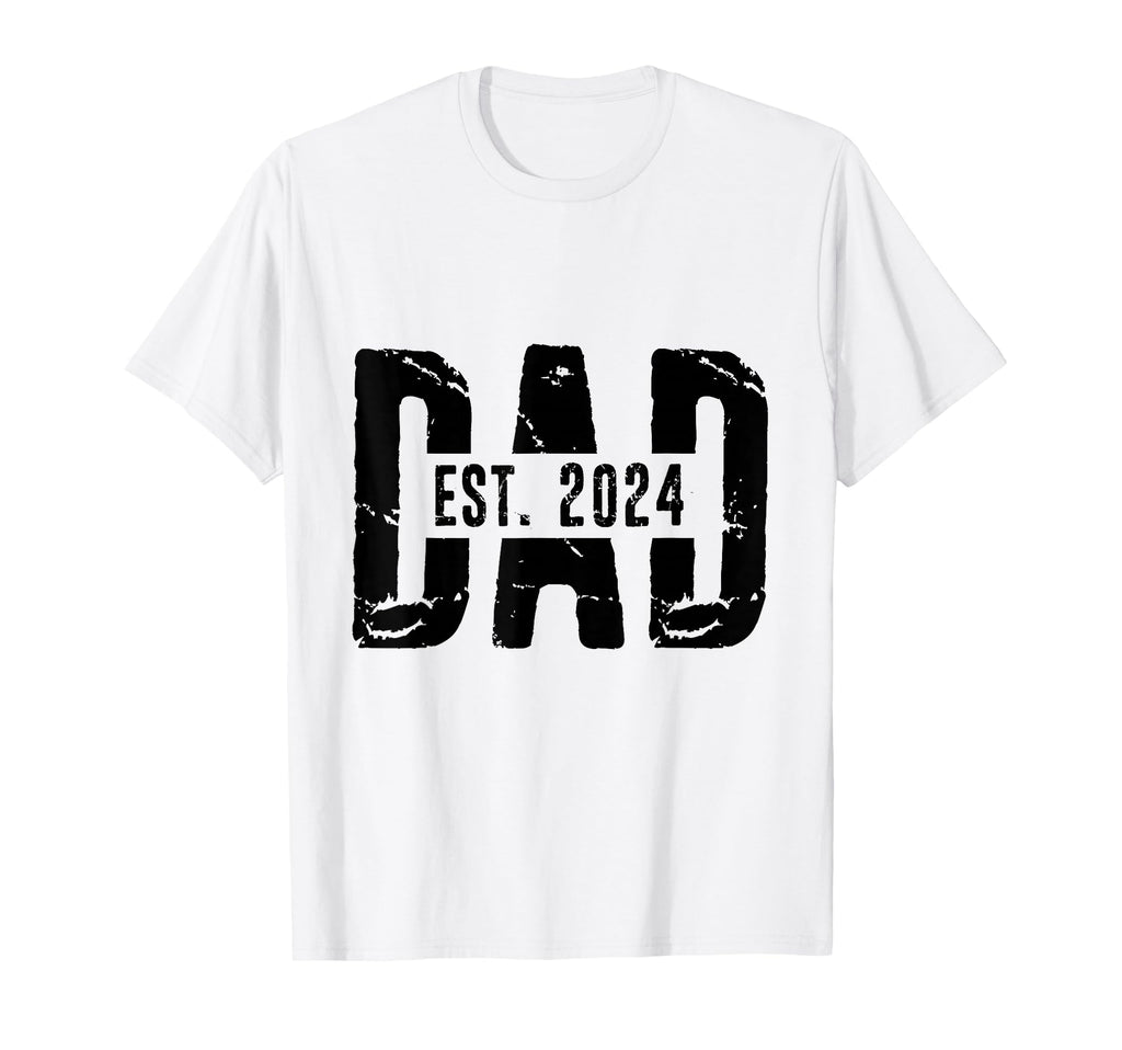 Dad Est 2024 Gift Dad Father To Be T-Shirt - Custom Art Print Men Women - T-Shirt, Sweatshirt, Hoodie