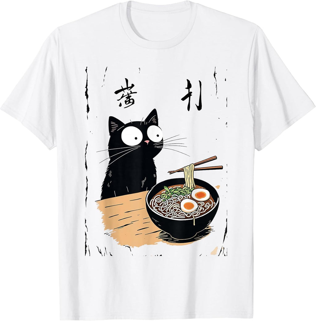 Kawaii Ramen Cat Cute Japanese Food for Anime, Noodle - Adult & Kids T-Shirts, Sweatshirts & Hoodies apparel design preview 1
