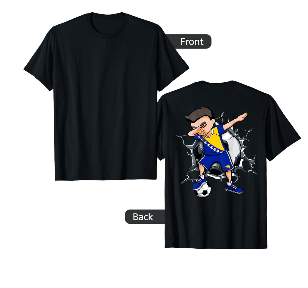 Dabbing Soccer Bosnia T-Shirt - Casual Everyday Wear for Adults - T-Shirt, Sweatshirt, Hoodie