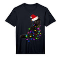 Funny Santa Black Cat Lights Cat Mom T-Shirt - Graphic Print for Adults - T-Shirt, Sweatshirt, Hoodie