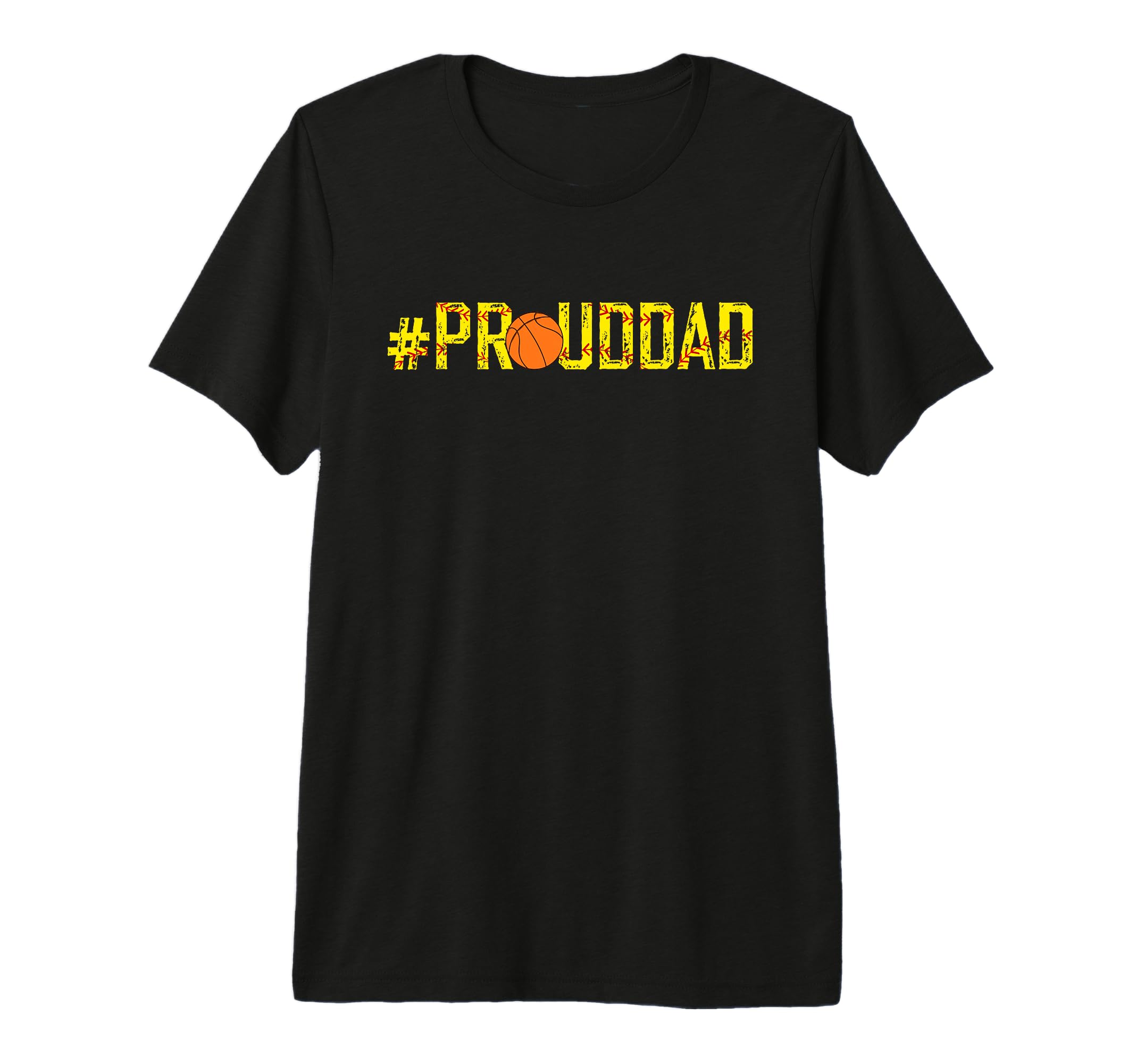 Mens Proud Dad Softball Basketball Dad T-Shirt - Custom Art Print Unisex - T-Shirt, Sweatshirt, Hoodie