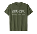 Mens Grandpa Est 2007 Grandfather T-Shirt - Minimalist Print for Adults - T-Shirt, Sweatshirt, Hoodie