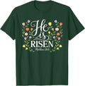 He is Risen Easter Florals Jesus Christian 2026 - Adult & Kids T-Shirts, Sweatshirts & Hoodies apparel design preview 1