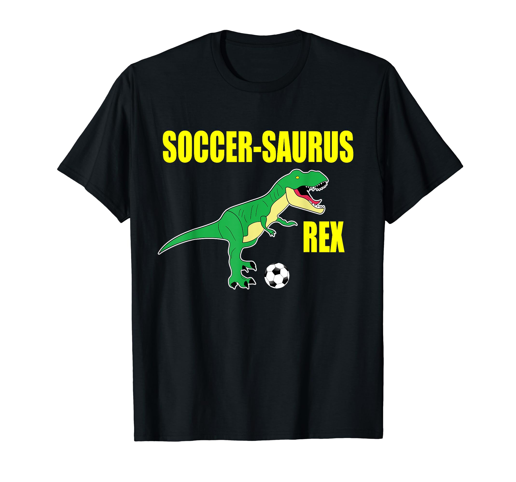 Soccer Saurus Tyrannosaurus Rex Soccer T-Shirt - Novelty Apparel for Adults - T-Shirt, Sweatshirt, Hoodie