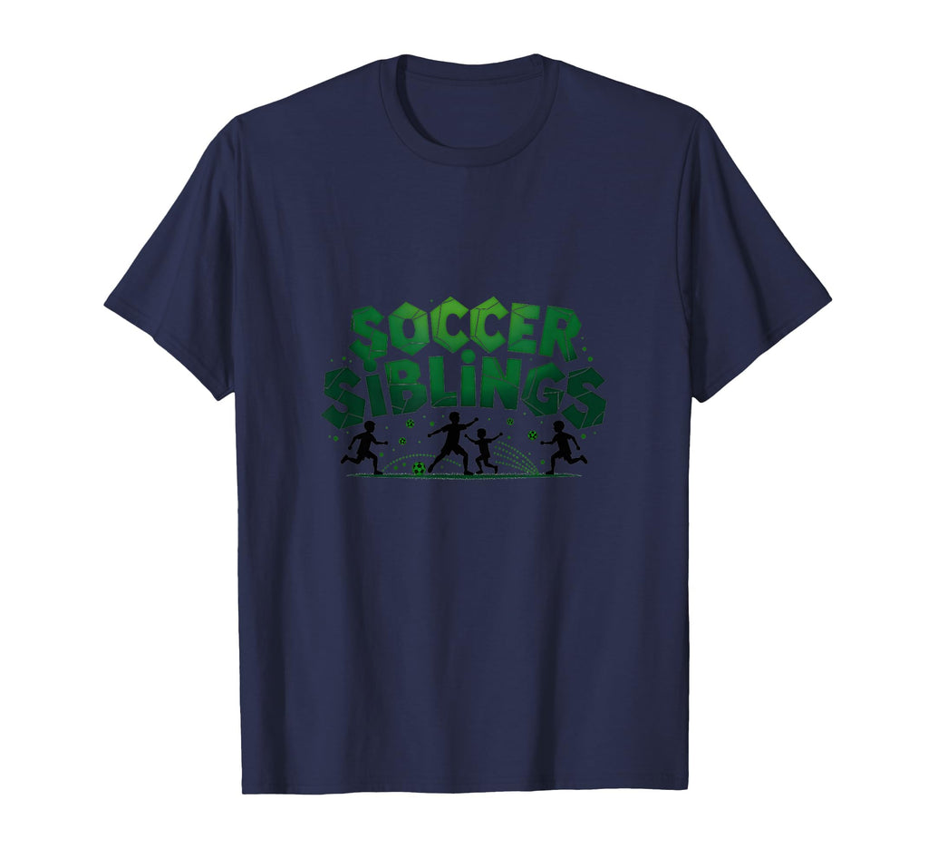Soccer Siblings Family Teamwork T-Shirt - Custom Art Print Men Women - T-Shirt, Sweatshirt, Hoodie
