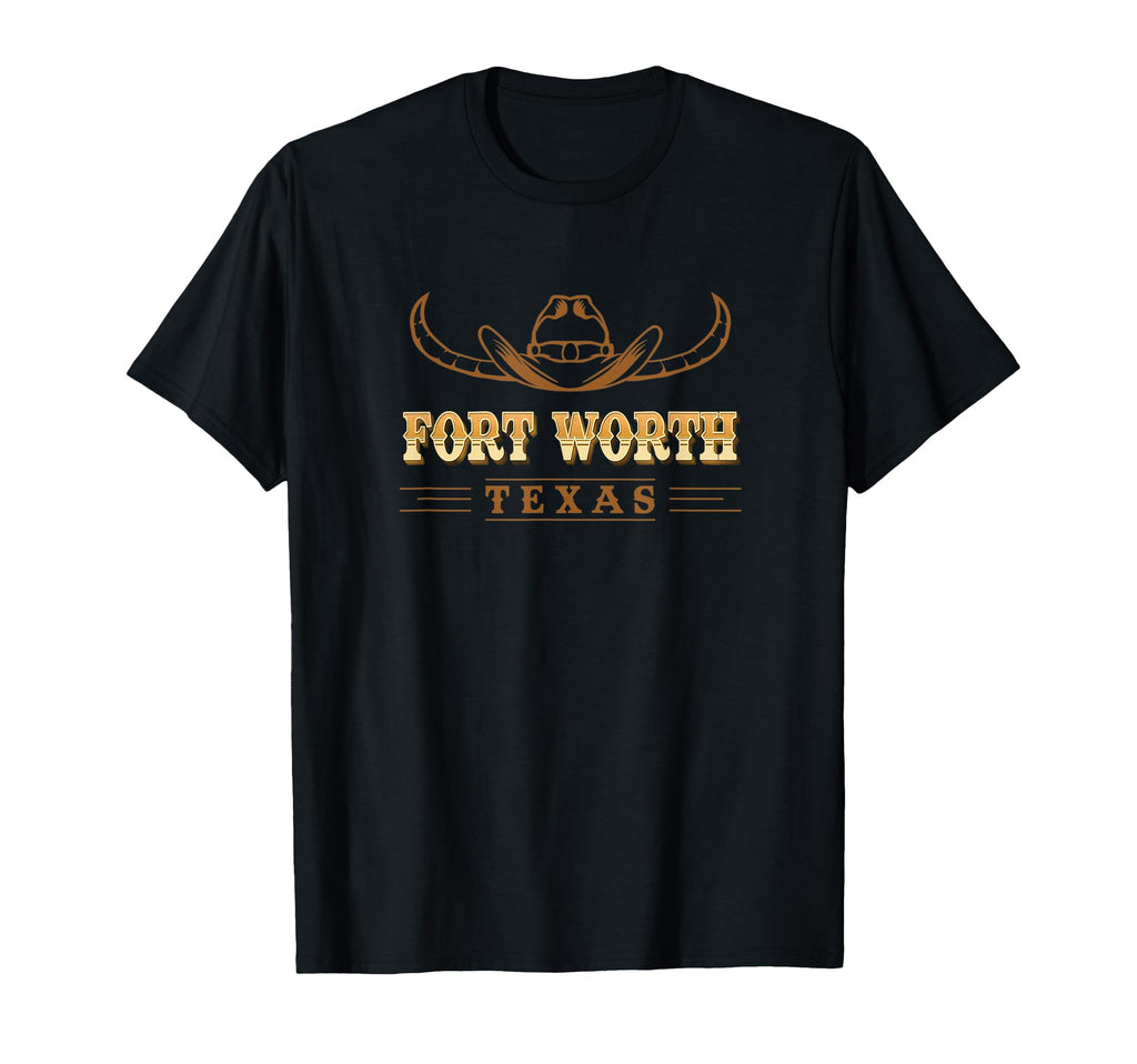 Fort Worth Texas Usa Western Cowboy T-Shirt - Custom Art Print Men Women - T-Shirt, Sweatshirt, Hoodie