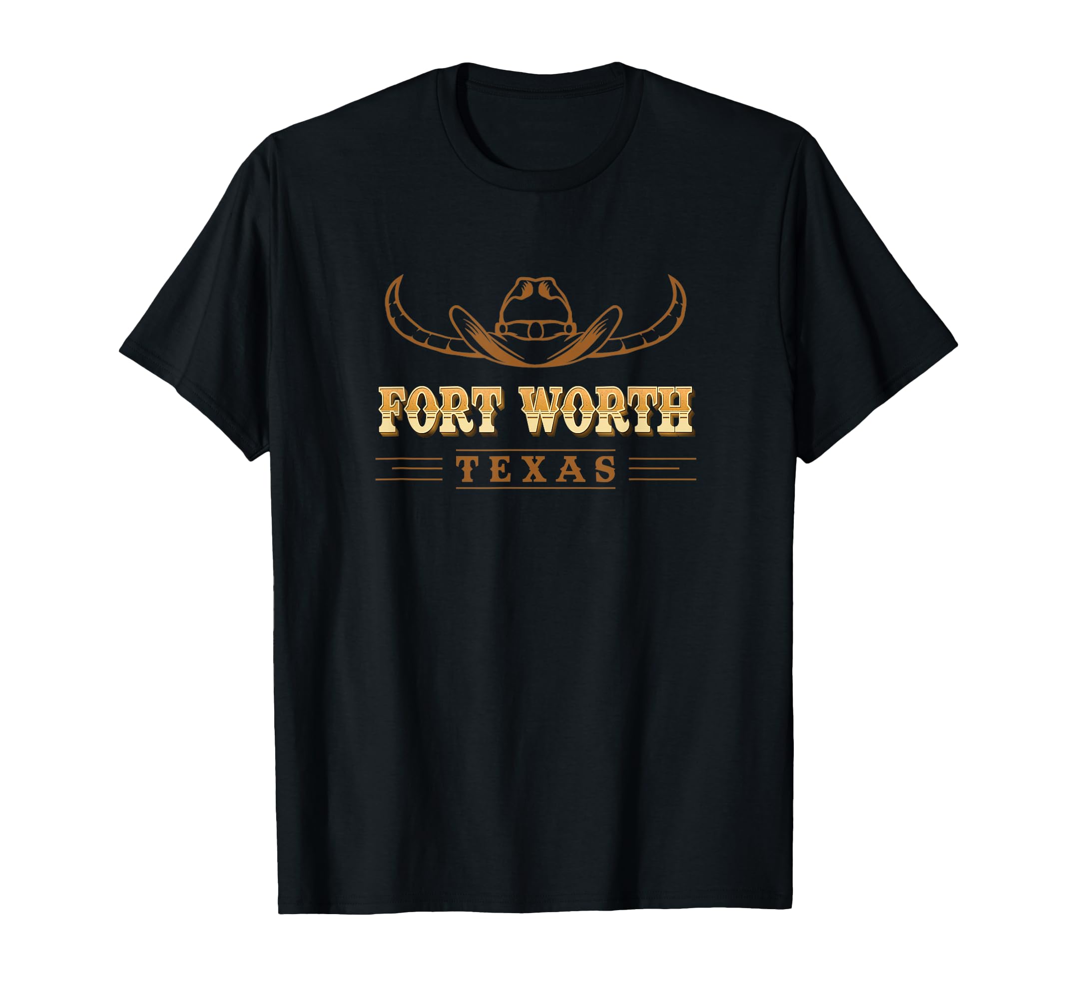Fort Worth Texas Usa Western Cowboy T-Shirt - Custom Art Print Men Women - T-Shirt, Sweatshirt, Hoodie