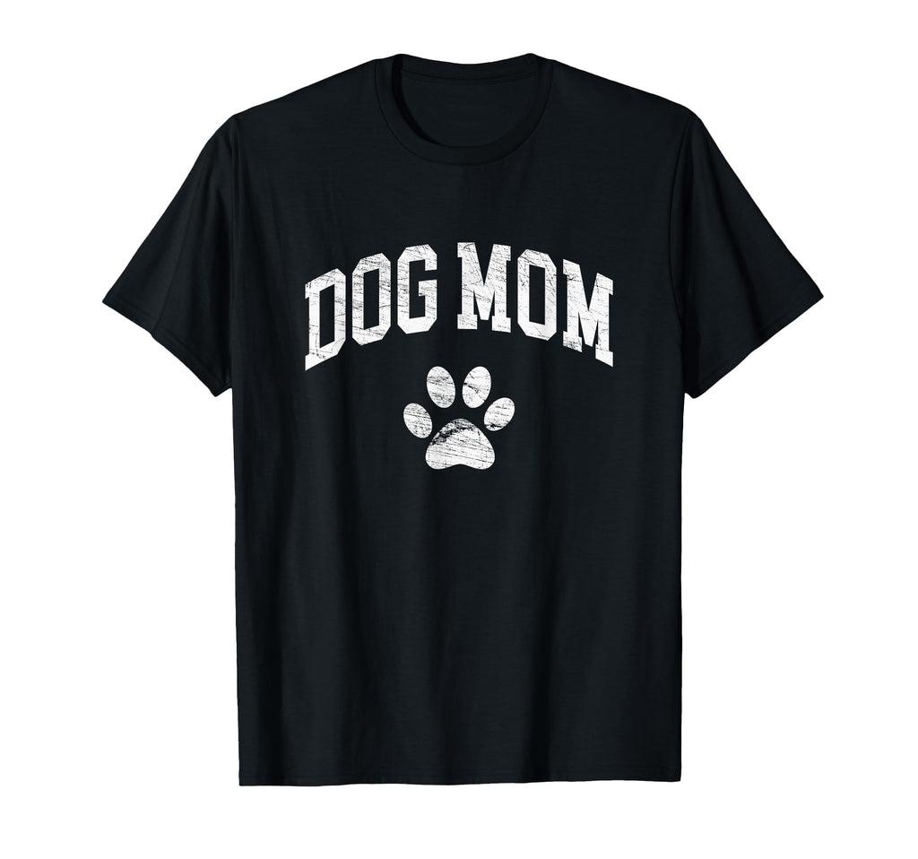 Dog Mom Distressed Funny Dog Paw T-Shirt - Aesthetic Graphic for Adults - T-Shirt, Sweatshirt, Hoodie