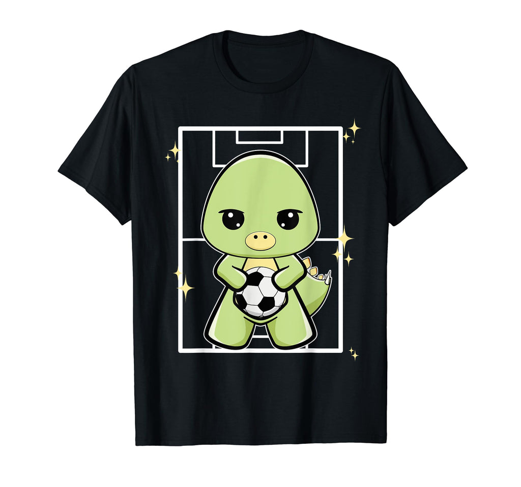 Stegosaurus Dinosaur Playing Soccer T-Shirt - Fun Novelty Design Men Women - T-Shirt, Sweatshirt, Hoodie
