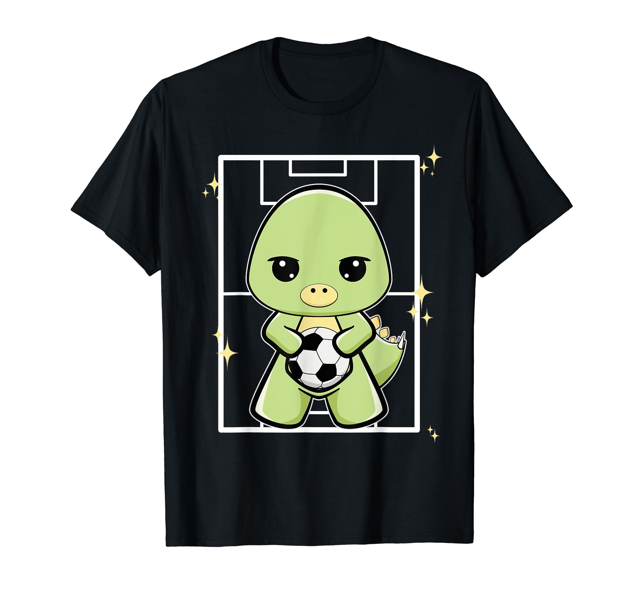 Stegosaurus Dinosaur Playing Soccer T-Shirt - Fun Novelty Design Men Women - T-Shirt, Sweatshirt, Hoodie