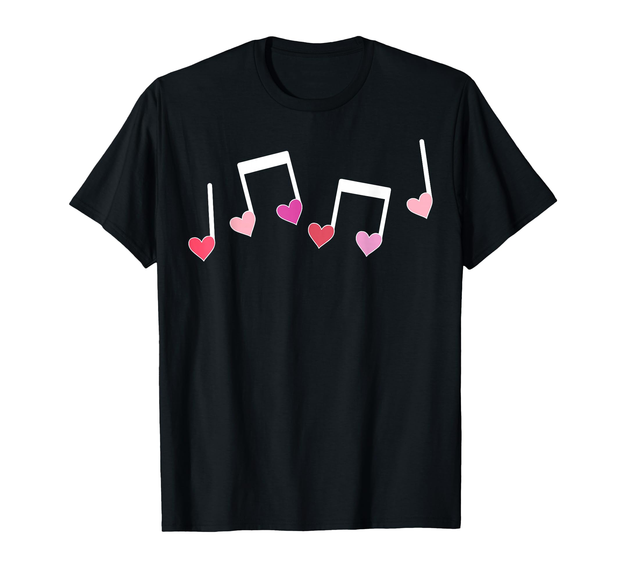 Music Notes Heart Valentines Day T-Shirt - Aesthetic Graphic Men Women - T-Shirt, Sweatshirt, Hoodie