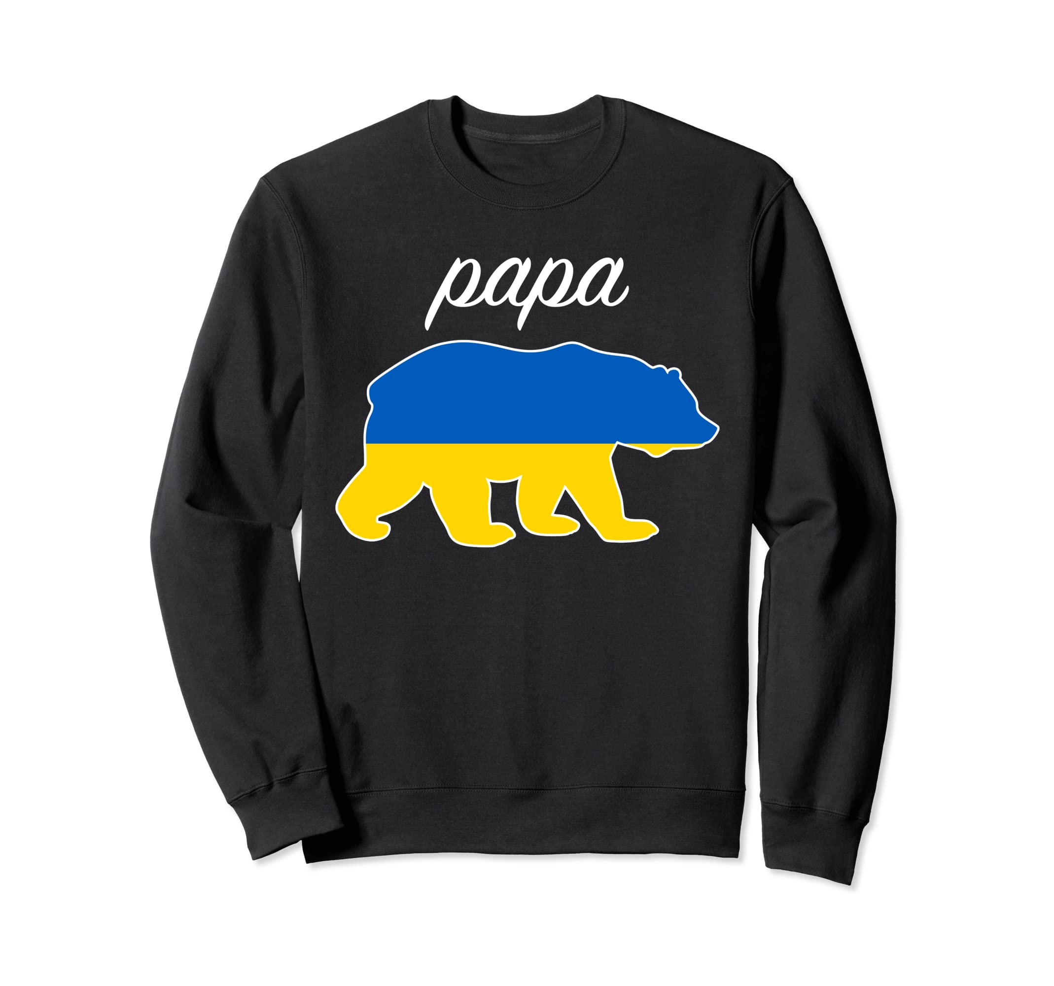 Papa Bear Ukraine Flag Ukrainian Sweatshirt - Trendy Graphic for Adults - T-Shirt, Sweatshirt, Hoodie