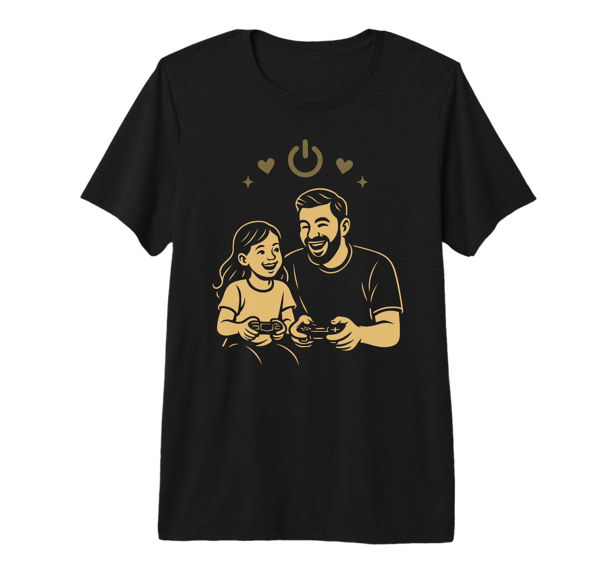 Father Daughter Gaming Art Giftidea T-Shirt - Minimalist Print Unisex - T-Shirt, Sweatshirt, Hoodie