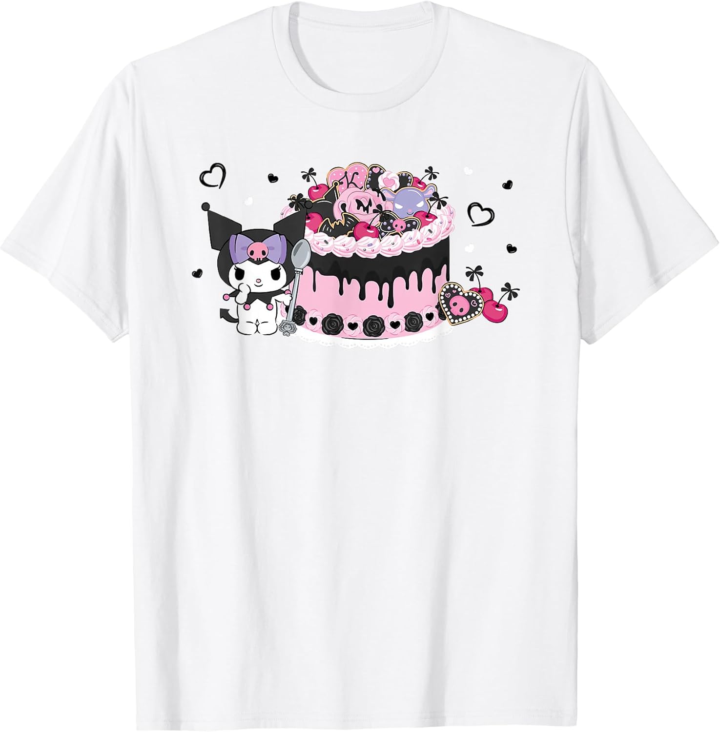 Kuromi Kawaii Cake - Adult & Kids T-Shirts, Sweatshirts & Hoodies apparel design preview 1
