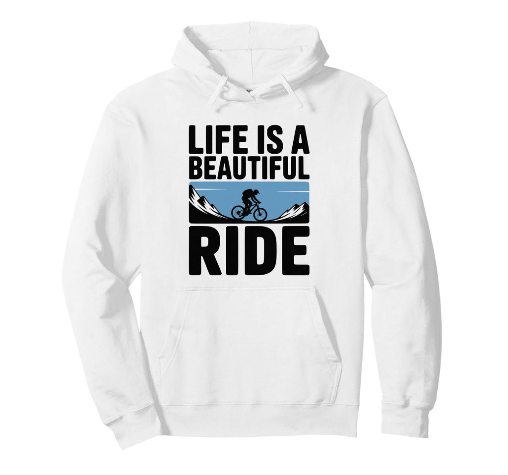 Funny Cycling Cyclist Bicycle Bike Hoodie - Minimalist Print for Adults - T-Shirt, Sweatshirt, Hoodie