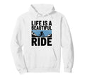Funny Cycling Cyclist Bicycle Bike Hoodie - Minimalist Print for Adults - T-Shirt, Sweatshirt, Hoodie