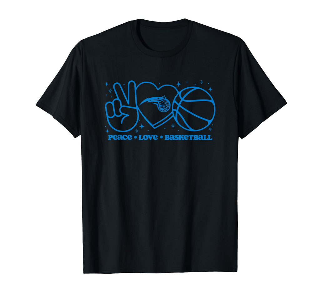 Nba Orlando Magic Peace Love Basketball T-Shirt - Trendy Graphic Unisex - T-Shirt, Sweatshirt, Hoodie