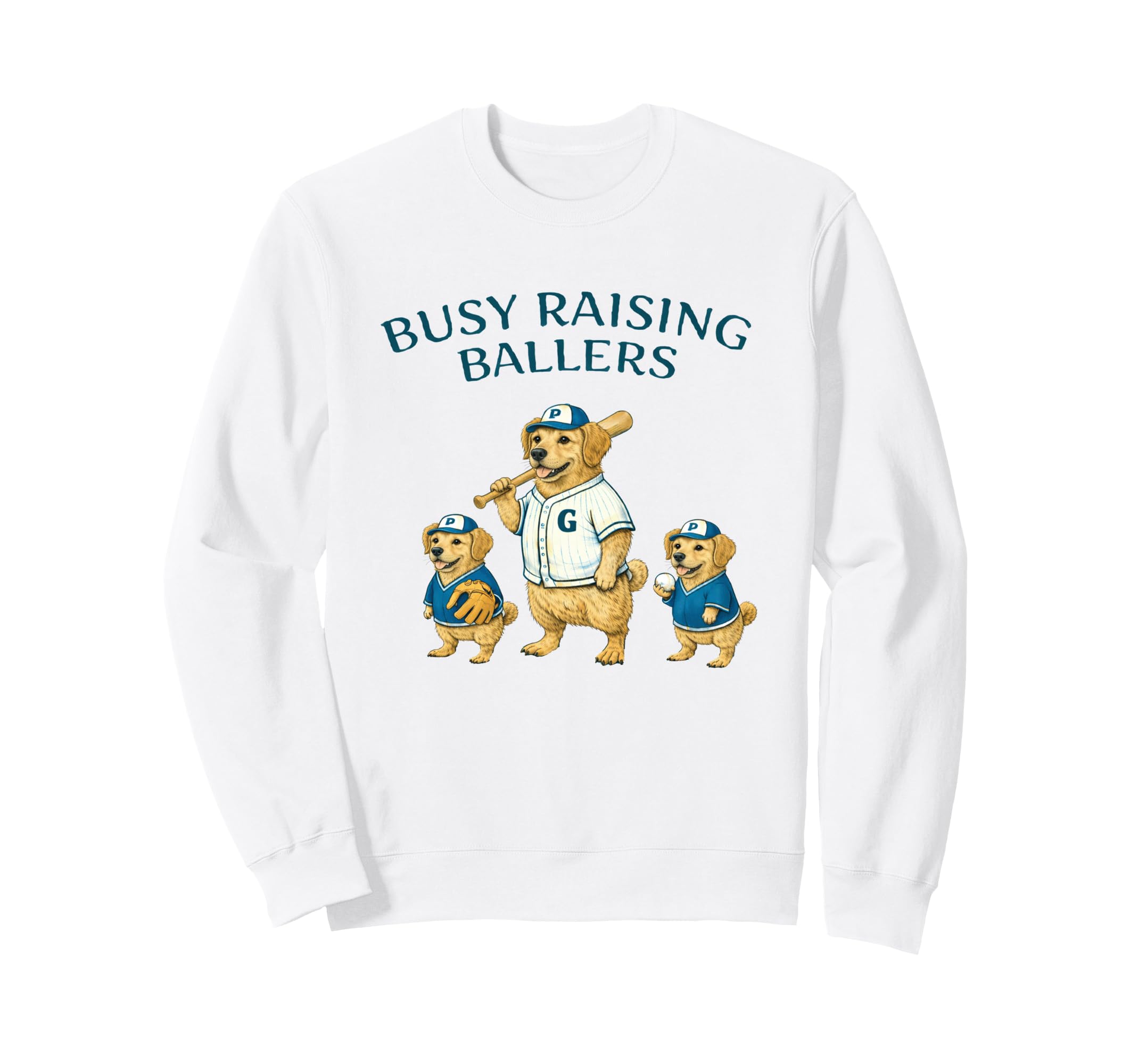 Busy Raising Baller Baseball Sweatshirt - Aesthetic Graphic Men Women - T-Shirt, Sweatshirt, Hoodie