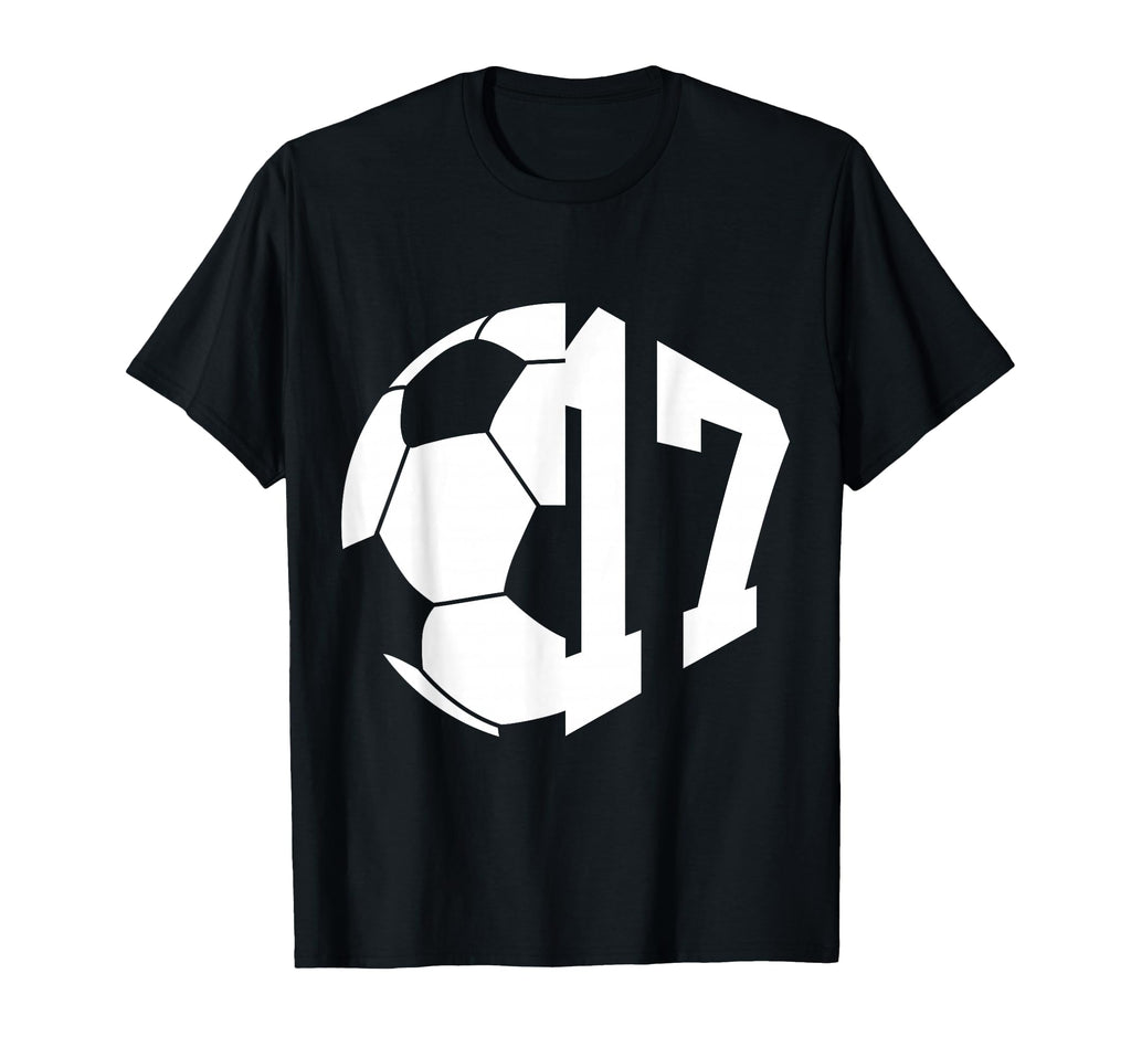 Number 17 Years Soccer 17Th Birthday T-Shirt - Aesthetic Graphic for Adults - T-Shirt, Sweatshirt, Hoodie