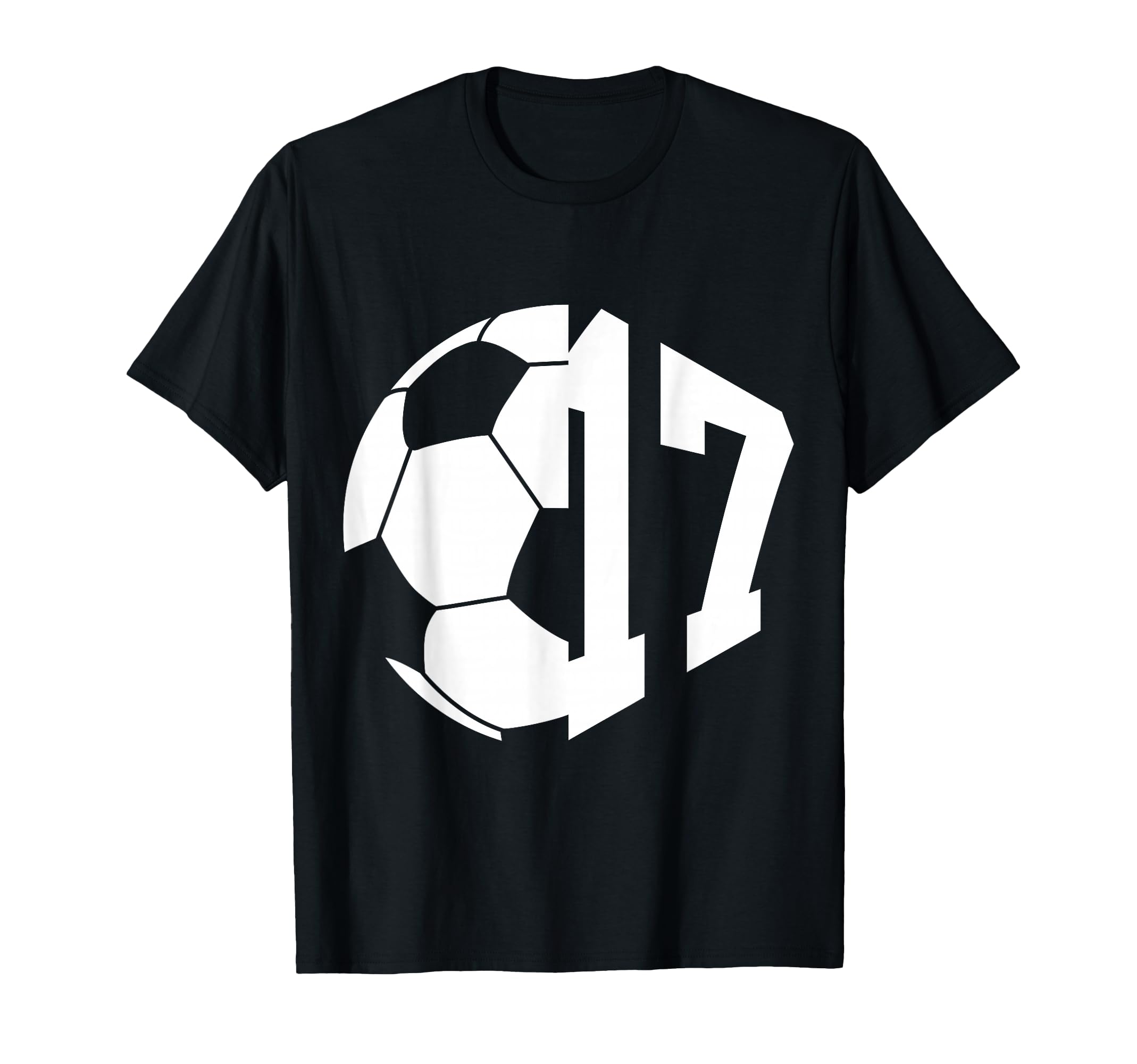 Number 17 Years Soccer 17Th Birthday T-Shirt - Aesthetic Graphic for Adults - T-Shirt, Sweatshirt, Hoodie