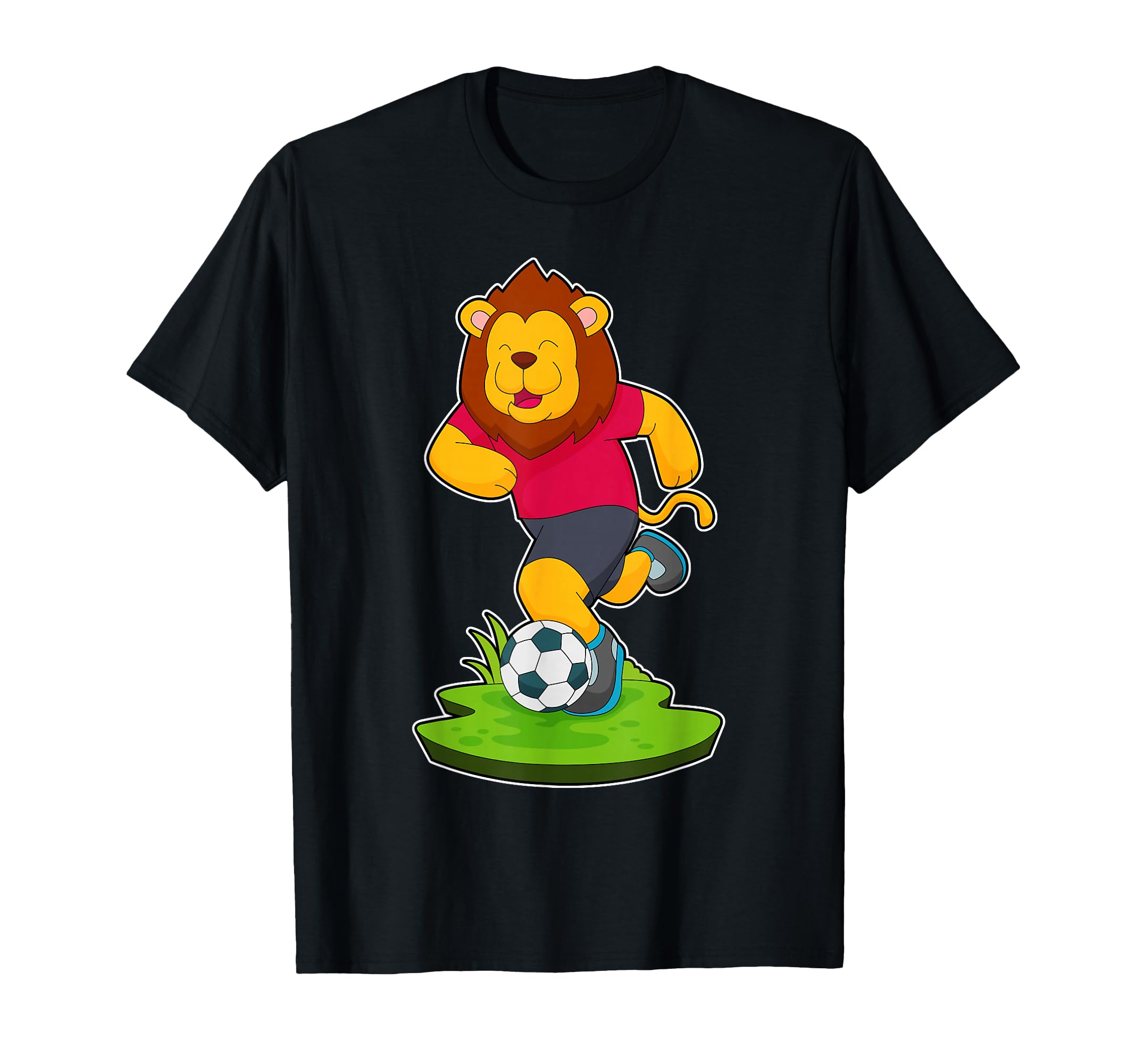 Lion Soccer Player Soccer Sports T-Shirt - Unique Graphic for Adults - T-Shirt, Sweatshirt, Hoodie